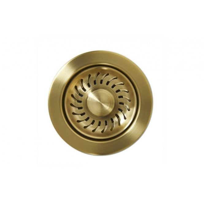 Abode  90mm Propeller Design Basket Strainer Waste - Brushed Brass