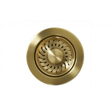 Abode 90mm Propeller Design Basket Strainer Waste - Brushed Brass