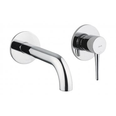 Abode Chao Wall Mounted 2-Hole Bath Mixer - Chrome