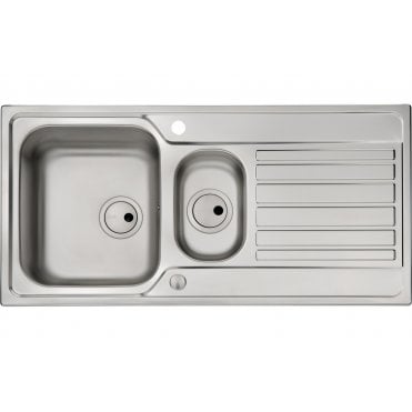 Abode Connekt 1.5 Bowl and Drainer Inset Sink - St/Steel