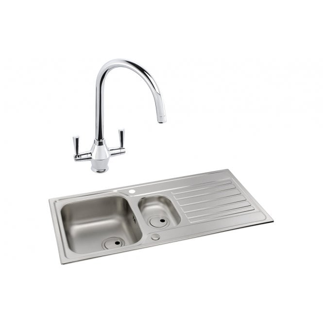 Abode  Connekt 1.5 Bowl Inset Stainless Steel Sink and Astral