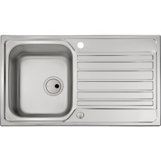 Abode  Connekt 1 Bowl and Drainer Inset Sink - St/Steel