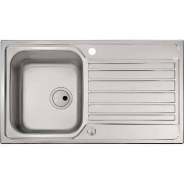 Abode Connekt 1 Bowl and Drainer Inset Sink - St/Steel
