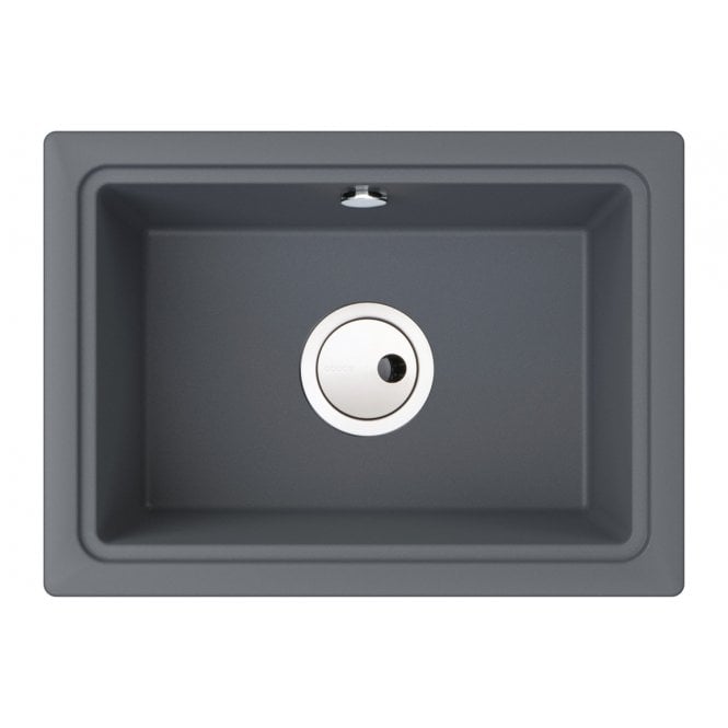 Abode  Denton Compact 1 Bowl Undermount Sink - Grey Metallic