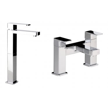 Abode Fervour Pack Offer 3 (Tall Basin Mixer and Bath Filler) - Chrome