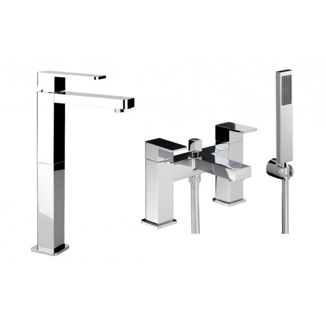 Abode  Fervour Pack Offer 4 (Tall Basin Mixer and Bath/Shower Mixer) - Chrome