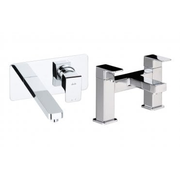 Abode Fervour Pack Offer 5 (Wall Mounted Basin Mixer and Bath Filler) - Chrome