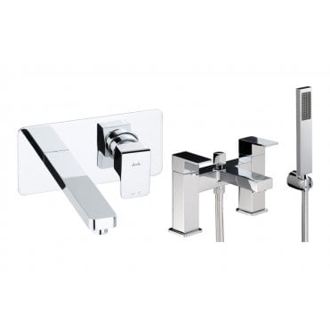 Abode Fervour Pack Offer 6 (Wall Mounted Basin Mixer and Bath/Shower Mixer) - Chrome
