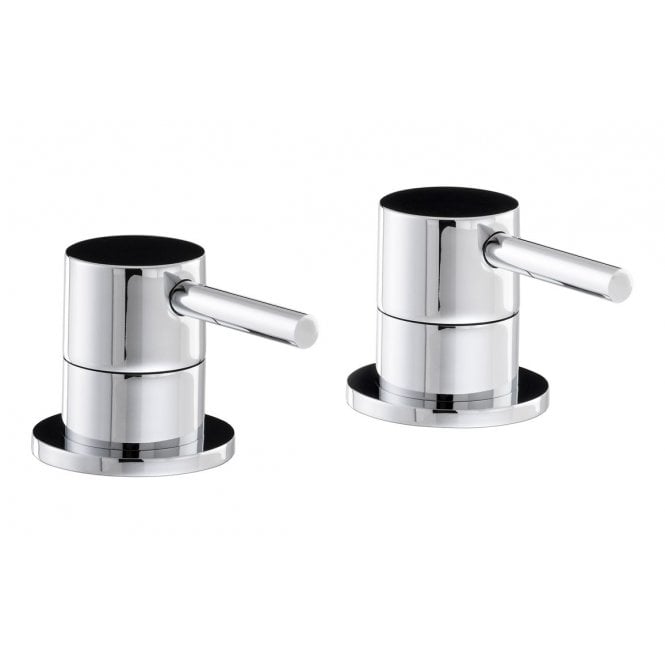 Abode  Harmonie Round Bath Filler Panel Valves (Pair)