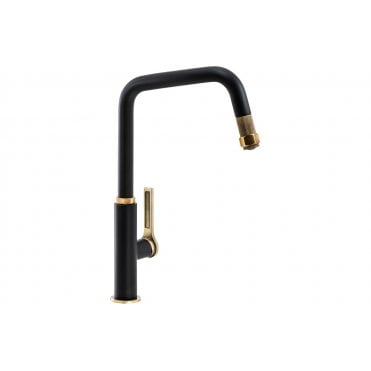 Abode Hex Single Lever Mixer Tap w/Pull Out