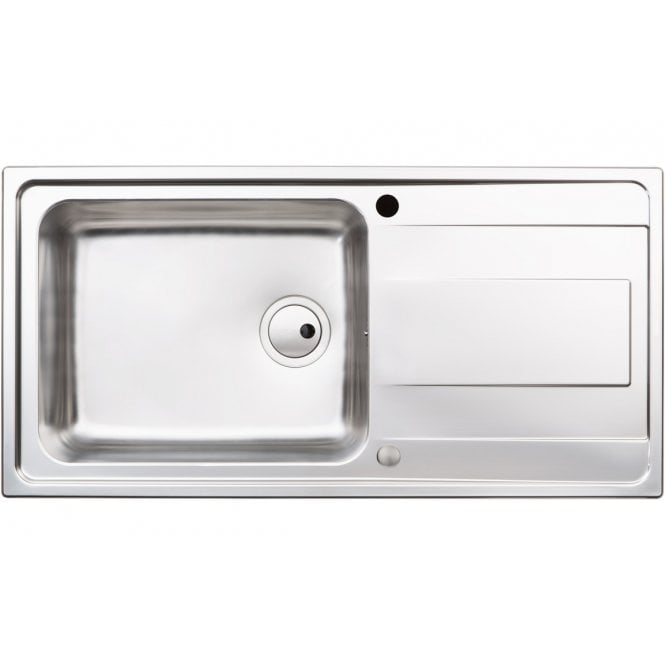 Abode  Ixis 1 Bowl and Drainer Inset Sink - St/Steel