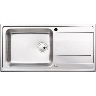 Abode Ixis 1 Bowl and Drainer Inset Sink - St/Steel
