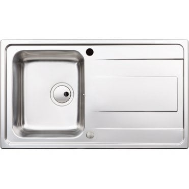 Abode Ixis Compact 1 Bowl and Drainer Inset Sink - St/Steel