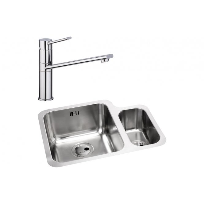 Abode  Matrix 1.5 Bowl Left Hand Main Bowl Undermount Stainless Steel Sink and Specto Tap Pack