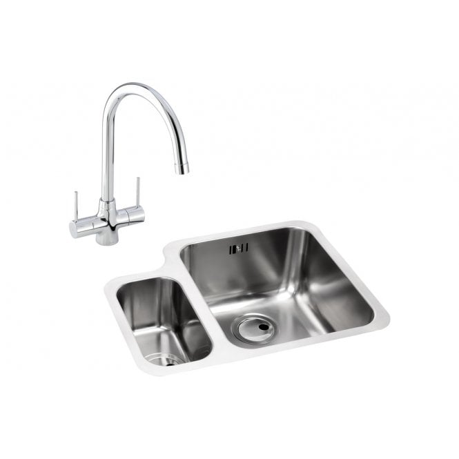 Abode  Matrix 1.5 Bowl Right Hand Main Bowl Undermount Stainless Steel Sink and Nexa Tap Pack
