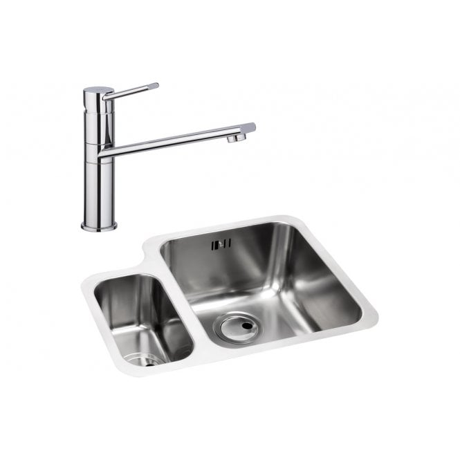 Abode  Matrix 1.5 Bowl Right Hand Main Bowl Undermount Stainless Steel Sink and Specto Tap Pack