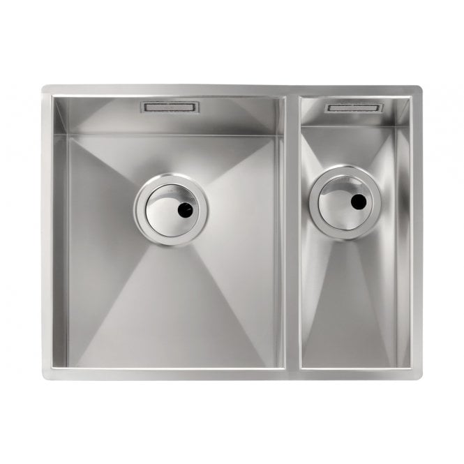 Abode  Matrix R0 1.5 Bowl LHMB Undermount Sink - Brushed Steel