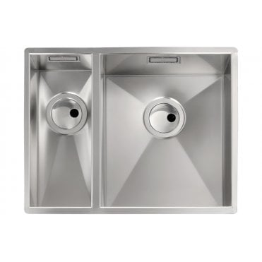 Abode Matrix R0 1.5 Bowl RHMB Undermount Sink - Brushed Steel