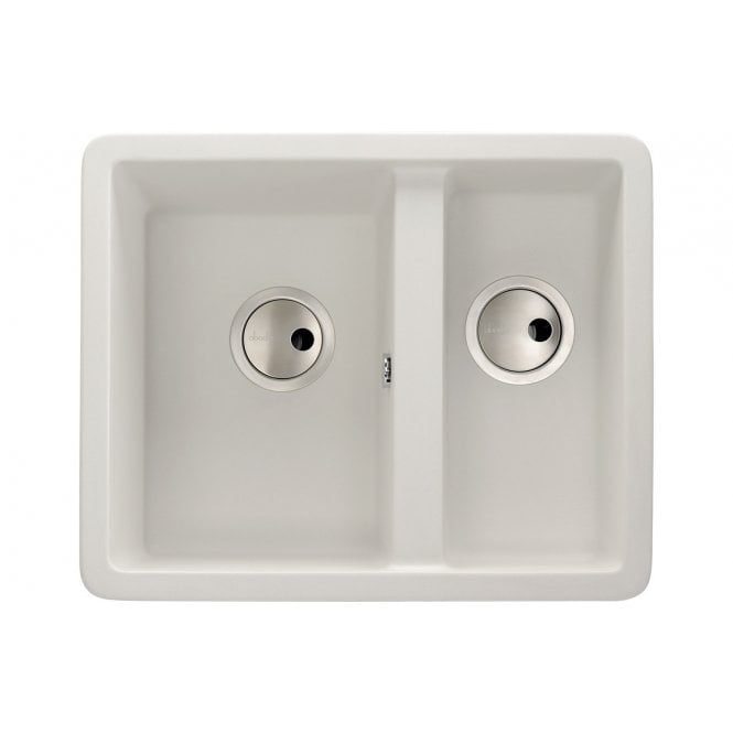 Abode  Matrix Sq GR15 1.5 Bowl Granite Inset/Undermount Sink - White