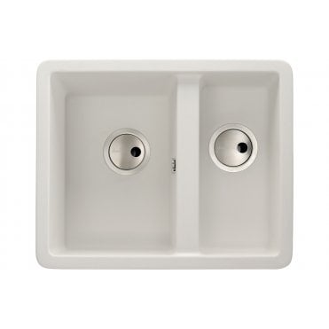 Abode Matrix Sq GR15 1.5 Bowl Granite Inset/Undermount Sink - White