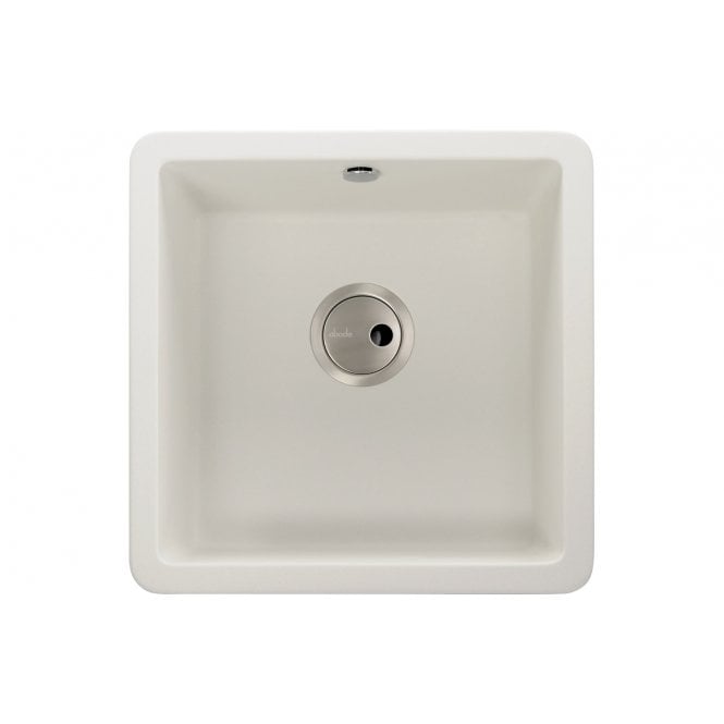 Abode  Matrix Sq GR15 1 Bowl Granite Inset/Undermount Sink - White