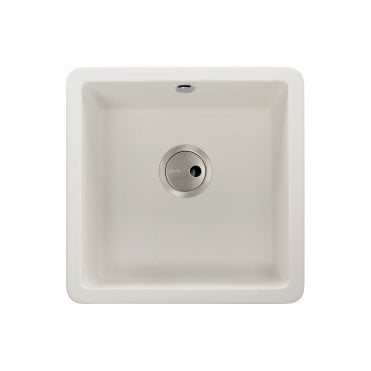 Abode Matrix Sq GR15 1 Bowl Granite Inset/Undermount Sink - White