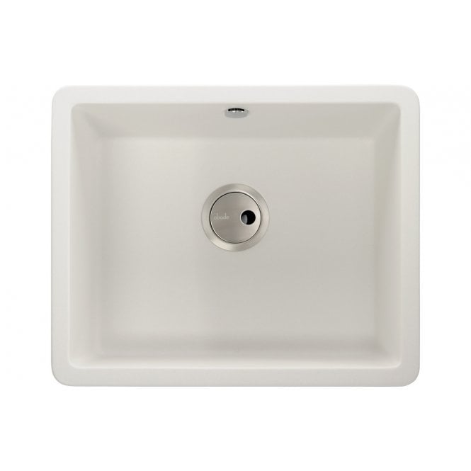 Abode  Matrix Sq GR15 Large 1 Bowl Granite Inset/Undermount Sink - White