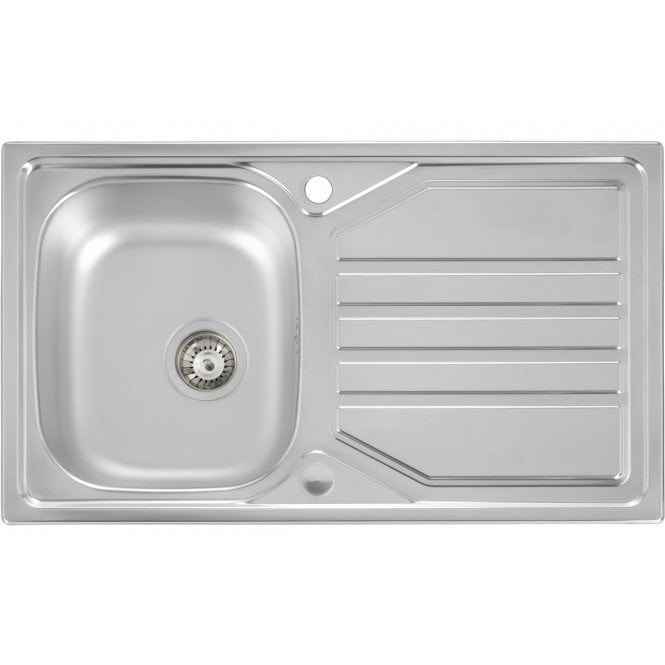 Abode  Mikro 1 Bowl and Drainer Inset Sink (Boxed inc. waste) - St/Steel