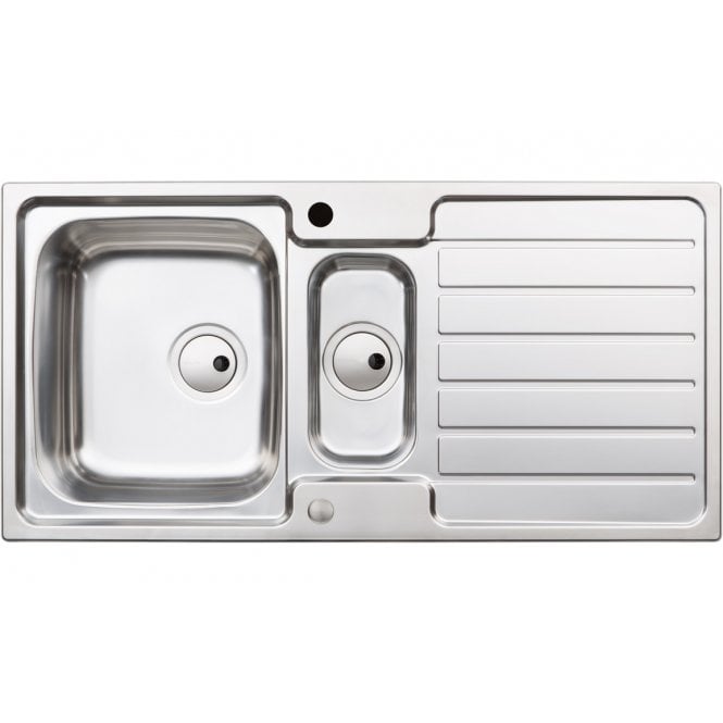 Abode  Neron 1.5 Bowl and Drainer Inset Sink - St/Steel