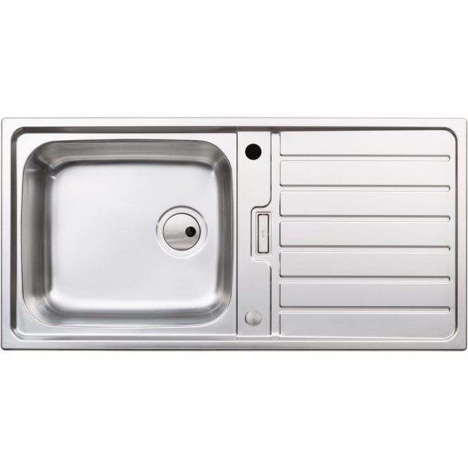 Abode  Neron 1 Bowl and Drainer Inset Sink - St/Steel