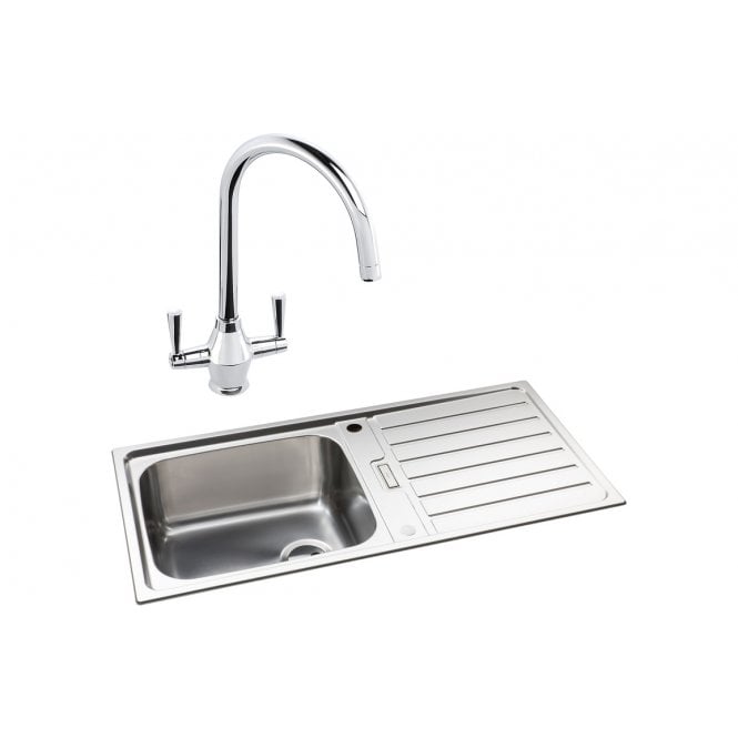 Abode  Neron 1 Bowl Inset Stainless Steel Sink and Astral Tap Pack