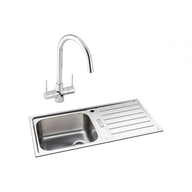 Abode  Neron 1 Bowl Inset Stainless Steel Sink and Nexa Tap Pack