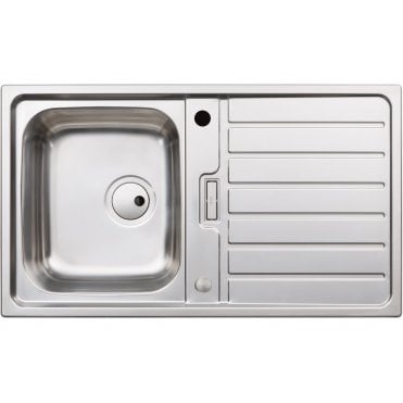 Abode Neron Compact 1 Bowl and Drainer Inset Sink - St/Steel