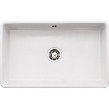 Abode Provincial Large 1 Bowl Undermount Sink - White