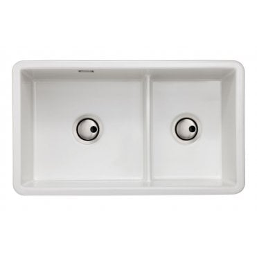 Abode Sandon 1.75B Ceramic Undermount/Inset Sink - White