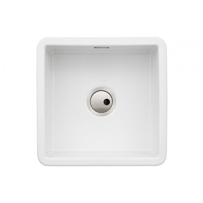 Abode  Sandon 1 Bowl Ceramic Undermount/Inset Sink - White