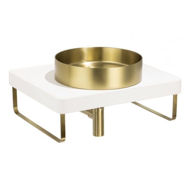 Abode  Tableau/Iox Shelf & Round Basin Set (Choose Finish)