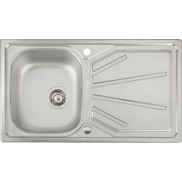 Abode Trydent 1 Bowl and Drainer Inset Sink - St/Steel