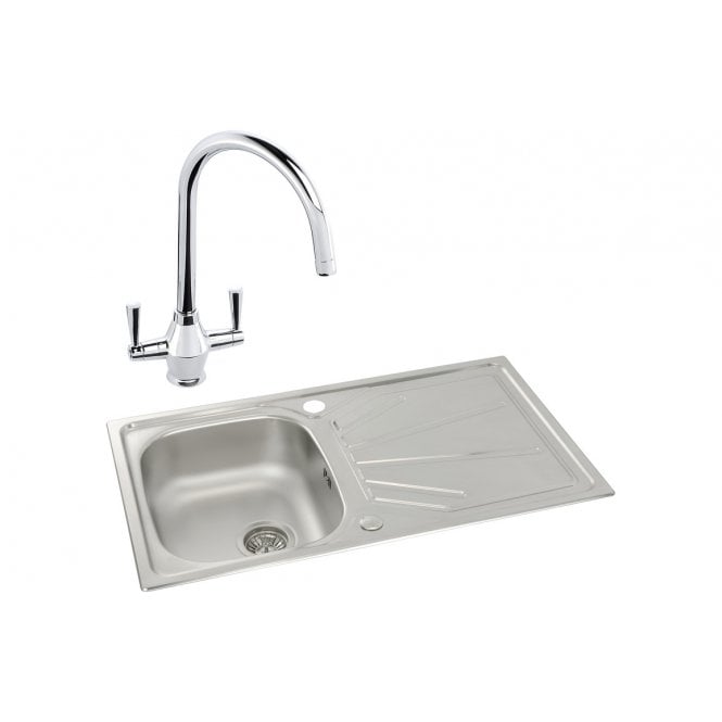 Abode  Trydent 1 Bowl Inset Stainless Steel Sink and Astral Tap Pack