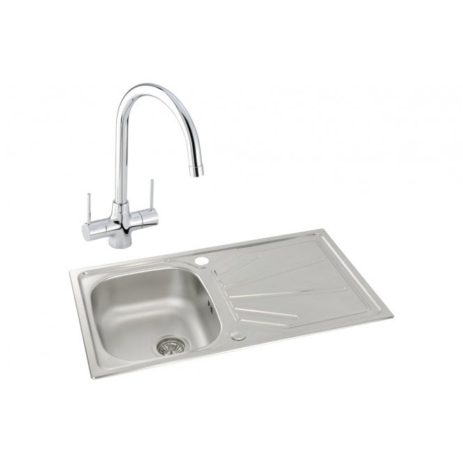 Abode  Trydent 1 Bowl Inset Stainless Steel Sink and Nexa Tap Pack