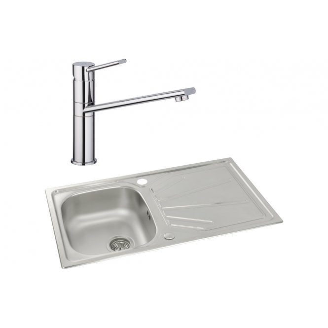 Abode  Trydent 1 Bowl Inset Stainless Steel Sink and Specto Tap Pack