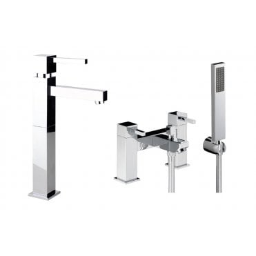 Abode Zeal Pack Offer 4 (Tall Basin Mixer and Bath/Shower Mixer) - Chrome
