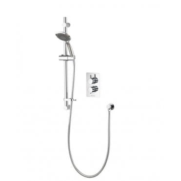 Aqualisa Aq Round Concealed Thermostatic Shower Valve Kit Without Shower Head - Chrome