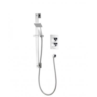 Aqualisa Aq Square Concealed Thermostatic Shower Valve Kit Without Shower Head - Chrome