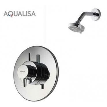 Aqualisa Aspire Dl Concealed Valve With Wall Mounted Fixed Head - Chrome