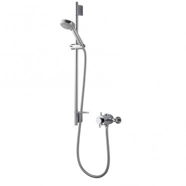 Aqualisa Aspire Dl Exposed Valve With Slide Rail Kit - Chrome