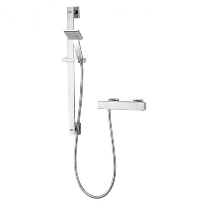 Aqualisa  Cool Touch Square Bar Valve With Kit - Lp/Hp - Chrome - Chrome