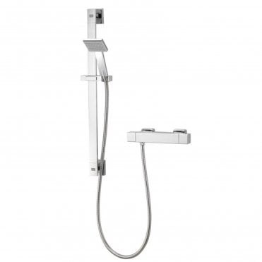 Aqualisa Cool Touch Square Bar Valve With Kit - Lp/Hp - Chrome - Chrome