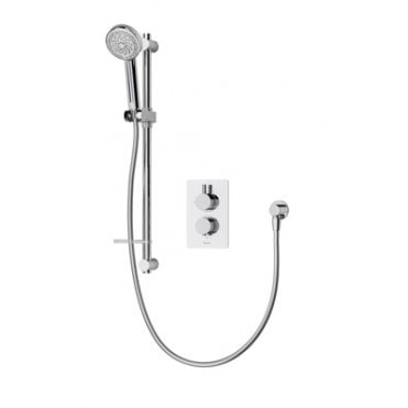 Aqualisa Dream Concealed Thermostatic Mixer Single Outlet With Adjustable Kit - Round - Chrome
