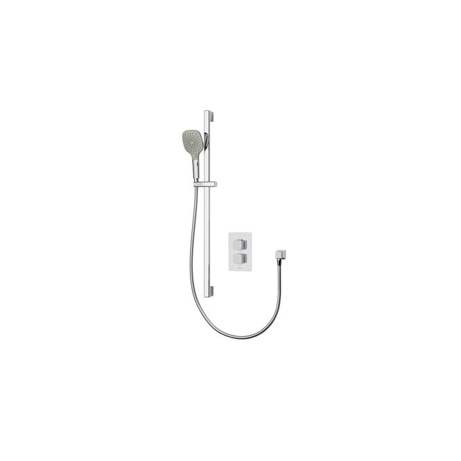 Aqualisa  Dream Concealed Thermostatic Mixer Single Outlet With Adjustable Kit - Square - Chrome